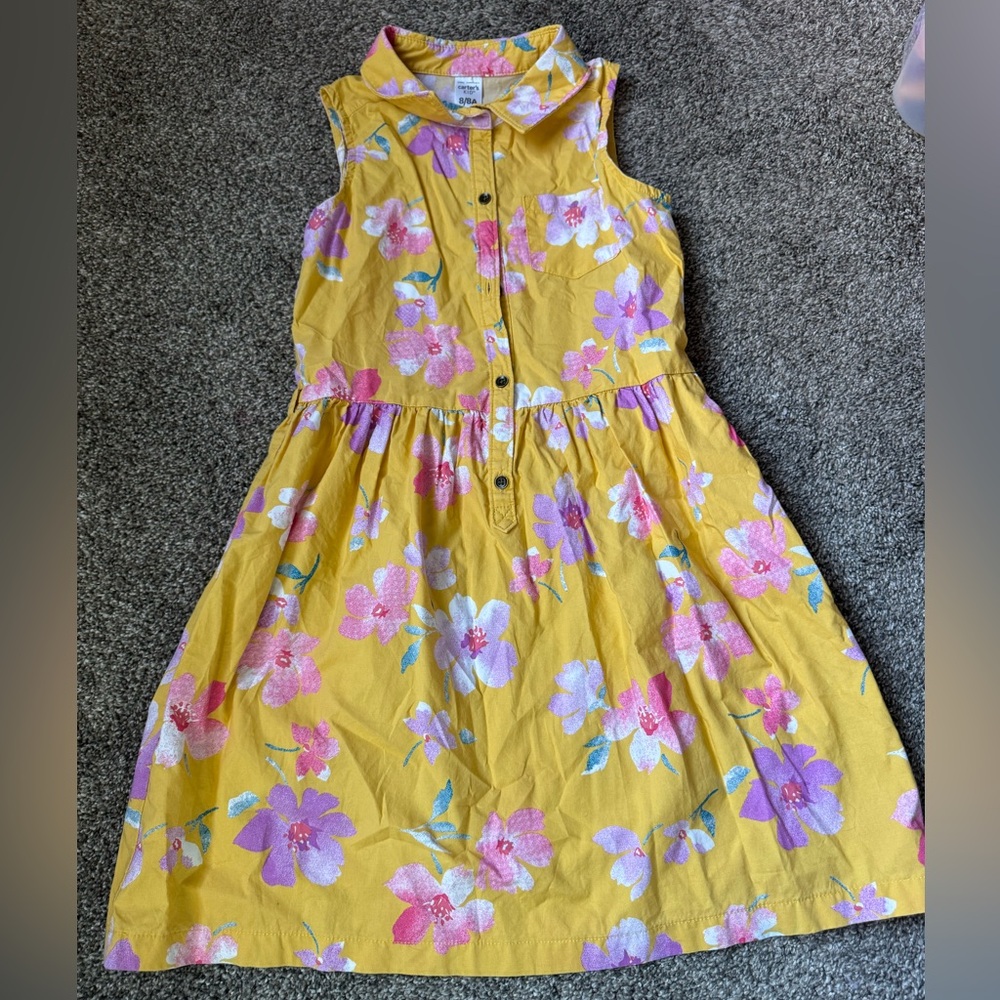 Carters tank button down dress. Size 8